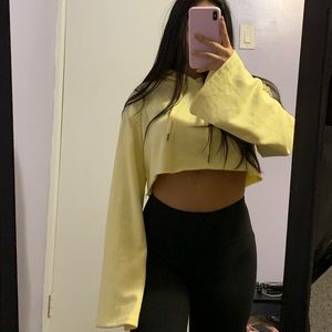Forever 21 Tops - NEW yellow cropped hoodie Forever 21 Tops - NEW yellow cropped hoodie